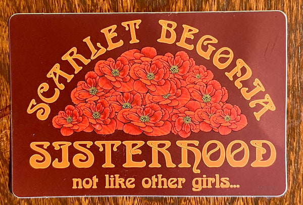 Scarlet Begonias Sisterhood Sticker
